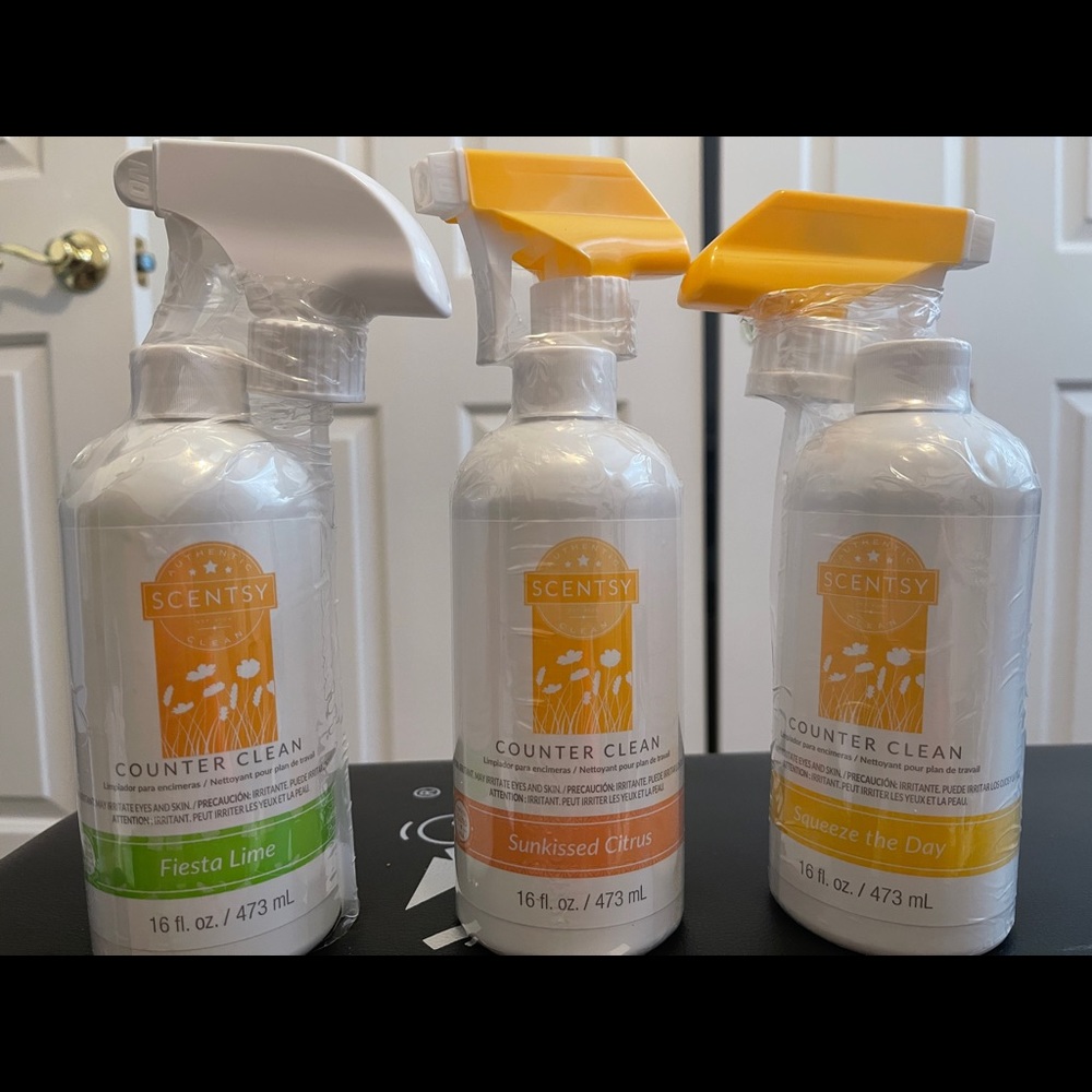 3 Scentsy counter cleans